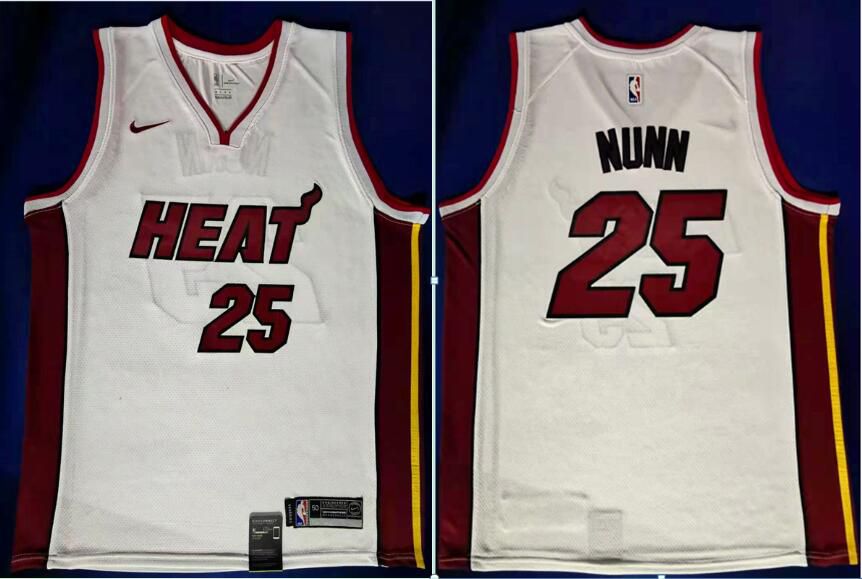 Men Miami Heat #25 Nunn White Nike Game NBA Jerseys->chicago bulls->NBA Jersey
